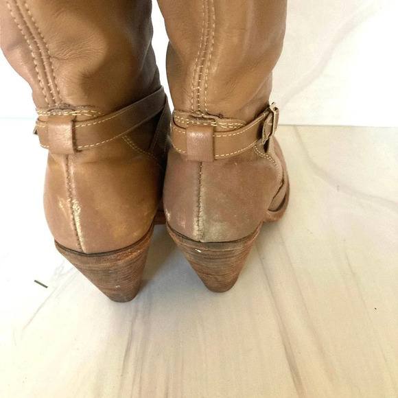 Vintage 70s Boho Boots Taupe‎ 6.5 - Picture 5 of 5
